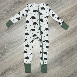 Angel Dear Bear Print One Piece Bamboo Pyjama
